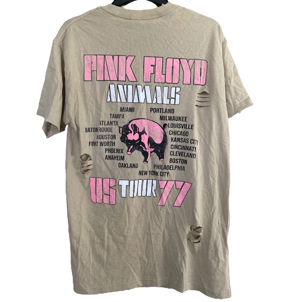 Pink Floyd Animals 1977 US Tour Distressed T-Shirt Size S/M NWT - Picture 2 of 3